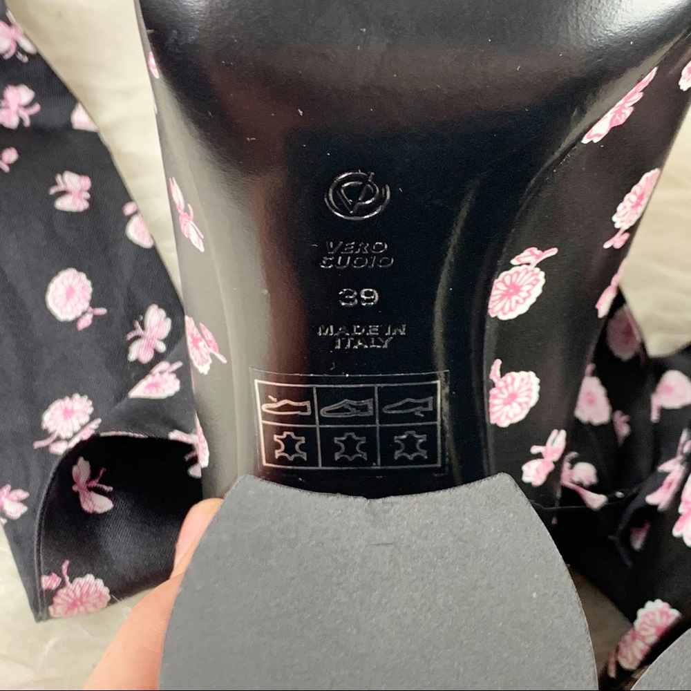 3.1 Phillip Lim Black and Pink Floral Heels - Picture 12 of 12